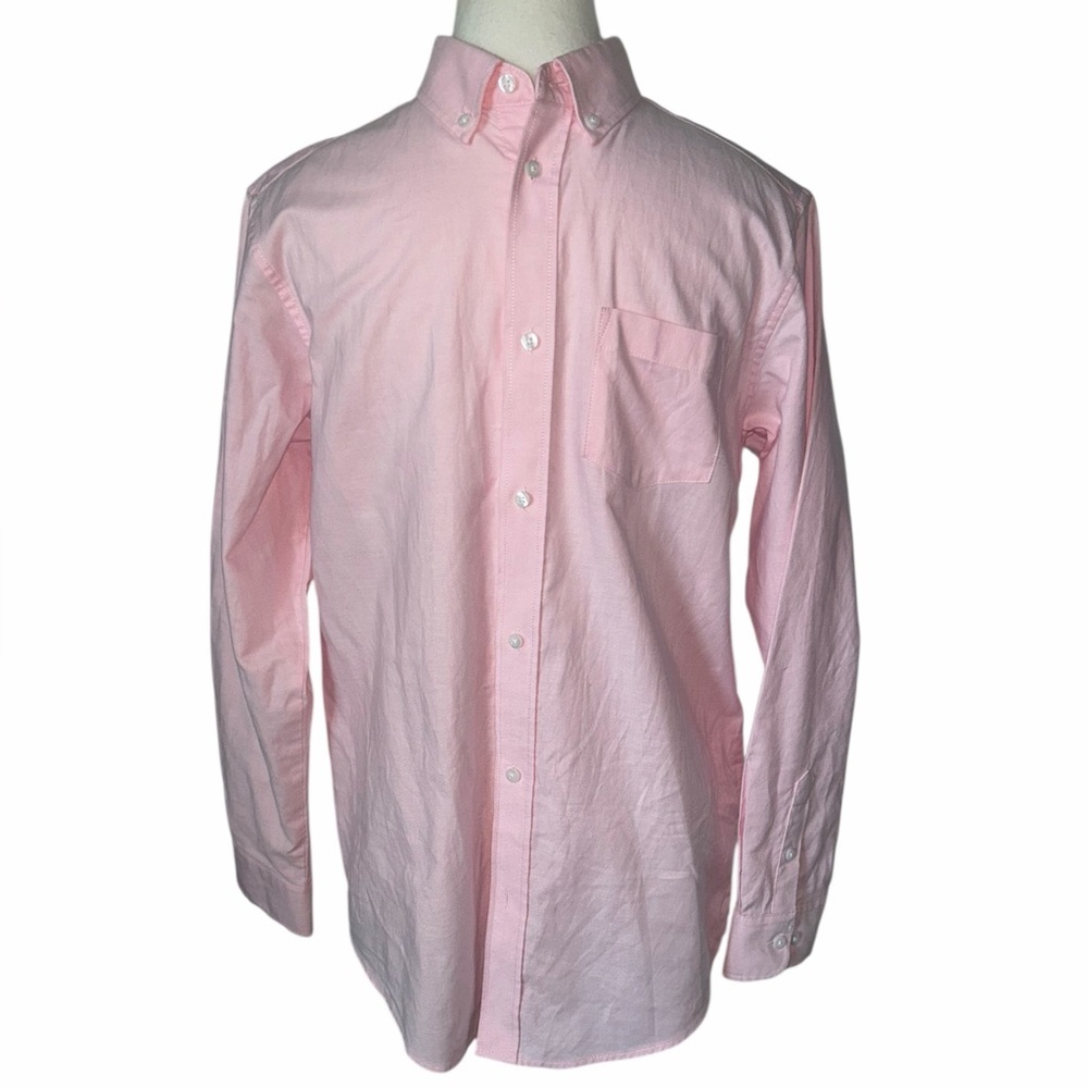 IZOD Boys’ Pink Button Down Long Sleeve Oxford Shirt 18